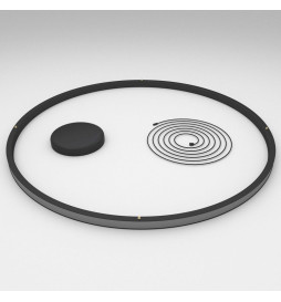 LED Pendant Lamp - Circular Black - 77W - SPACE VENUS - 120cm