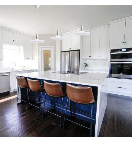 LED pendel - 26W - Hvid - E27 - Plade