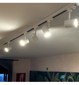 Schienenlampe WEISS für Lampe GU10 - THREE-PHASE