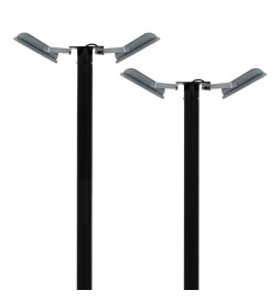 Holder for 1 or 2 spotlights for public lighting column