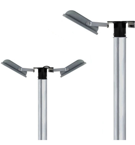 Støtte for 1 eller 2 spotlights for kolonne for offentlig belysning