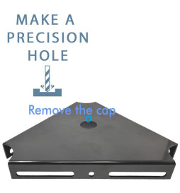 Holder for 1, 2 or 3 spotlights for public lighting column