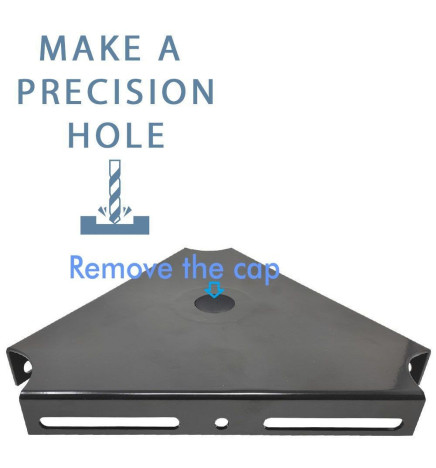 Holder for 1, 2 or 3 spotlights for public lighting column