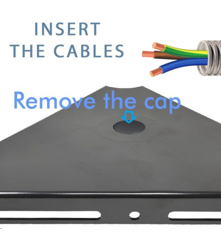 Understøttelse af 1, 2 eller 3 spotlights til offentlig belysningssøjle