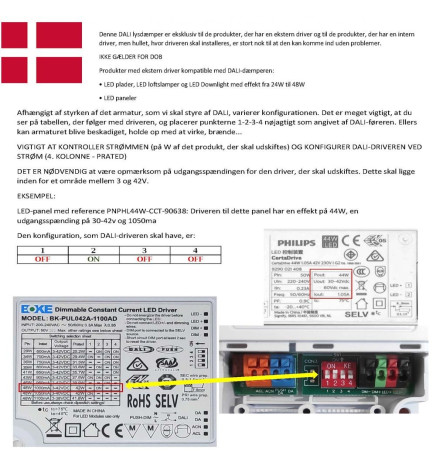 Driver DALI 42W 1100mA IP20