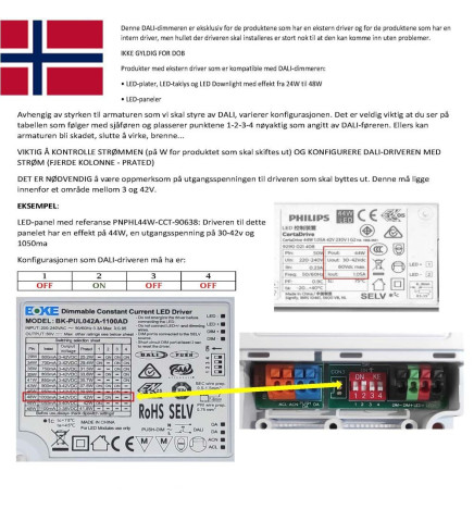 Driver DALI 42W 1100mA IP20