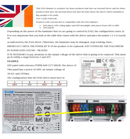 Driver DALI 42W 1100mA IP20