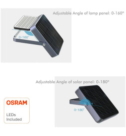 100W SOLAR LED Outdoor Floodlight - ALL IN ONE- 5000K