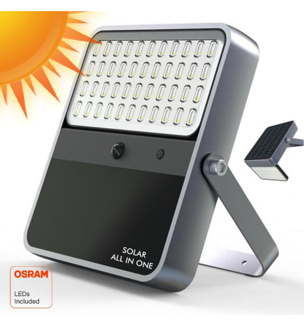 LED-Strålkastare Utomhus SOLCELLE 100W - ALL IN ONE- 5000K