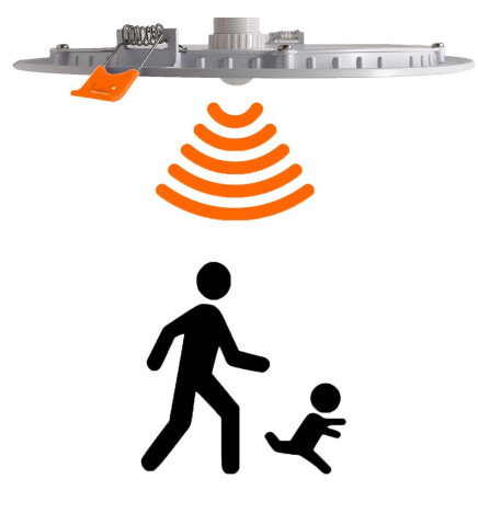 LED Downlight 24W med Bevægelsesdetektor - CCT - OSRAM CHIP