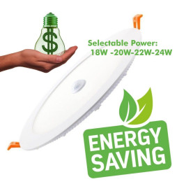 LED Downlight 20W med Bevegelsesdetektor - CCT - OSRAM CHIP