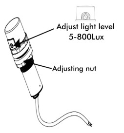 Sensor regulable de Luz - Crepuscular -  Fotoeléctrico -   1-10V