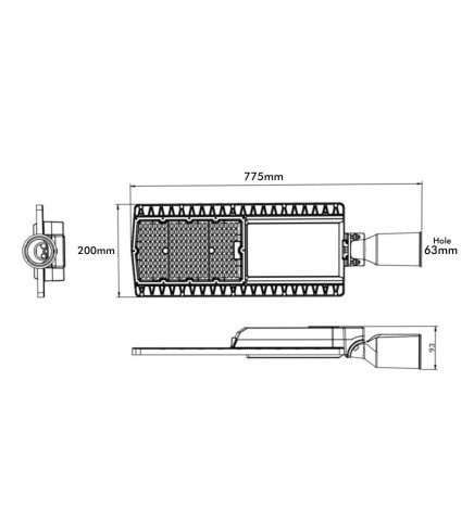 150W LED Streetlight  HALLEY BRIDGELUX Chip 140lm/W