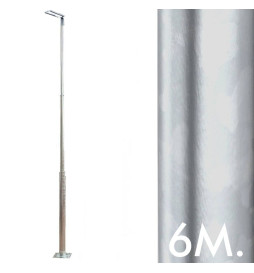 Galvanized post for lampposts - Troncoconical - 6 Meters