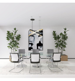 Lampada  sospensione a LED - Circolare Nero - 54W - SPACE VENUS - 90cm