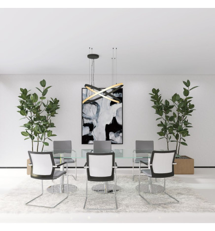 LED Pendel - Cirkulær Sort - 37W - SPACE VENUS - 60cm