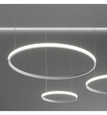 Suspension LED Circulaire Blanc - 54W - SPACE VENUS - 90cm