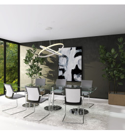 LED Pendellampe - Sirkulær Hvit -77W - SPACE VENUS - 1200cm