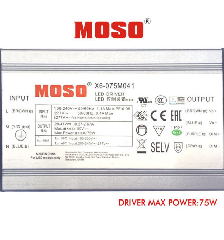 LED optisk modul - 65W- MOSO - Dimbar Programmerbar - HÖG LJUSSTYRKA 180Lm/W - Bridgelux