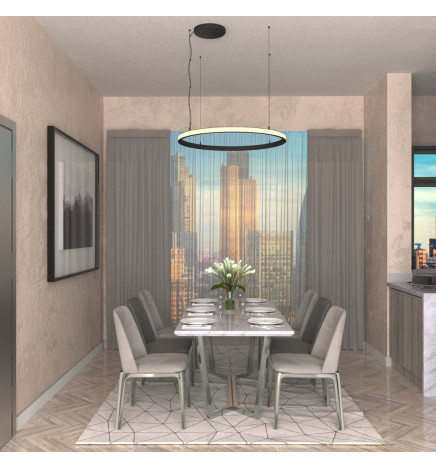 LED-riippuvalaisin - Pyöreä musta - 77W - SPACE VENUS - 120cm