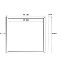 FIT LED-Panel 60x60 44W - Philips Certa - Vit Ljusram - CCT