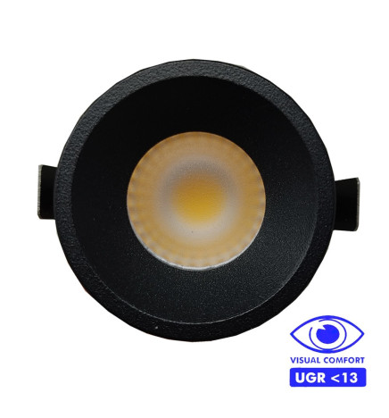 LED-alasvalo 5W - Musta - Bridgelux Chip -  UGR13