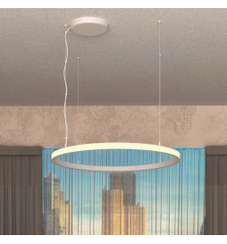 LED Pendellampa - Cirkulär Vit - 77W - SPACE VENUS - 120cm