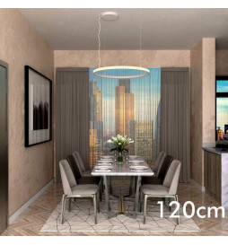 LED Pendellampe - Sirkulær Hvit -77W - SPACE VENUS - 1200cm