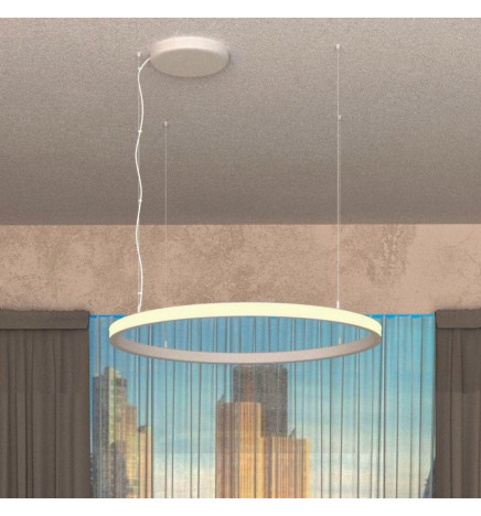 LED-Pendelleuchte - Rund  Weiß - 37W - SPACE VENUS - 60cm