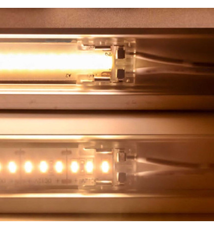 Läpinäkyvä liitin LED-nauhoille - COB + SMD - 8mm - 10mm - IP20