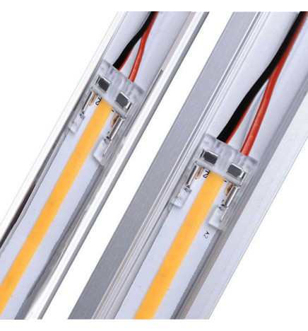 Transparent kontakt för LED-remsor - COB + SMD - 8mm - 10mm - IP20