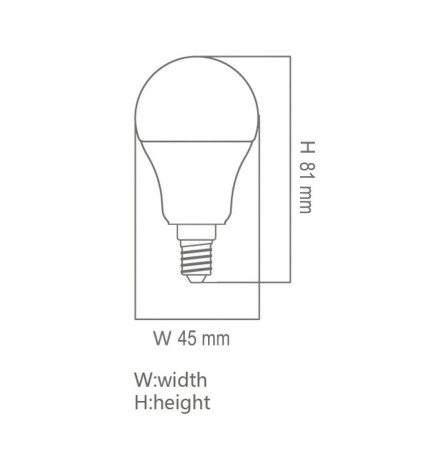 Lampadina LED MI-LED E14 A60 180º - 3W