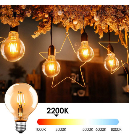 Bombilla LED Filamento Vintage 7W E27 G125 - Dimmable