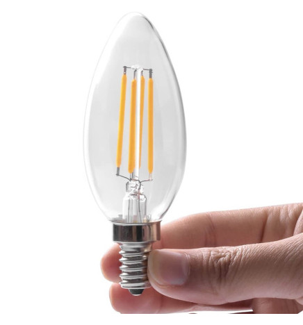 LED Lampe E14 4W C35 Kerze Glühfaden
