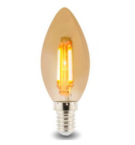 LED Lampe E14 4W C35 Kerze Glühfaden