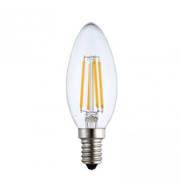 Lampadina LED 4W  Filamento Candela  C35 E14