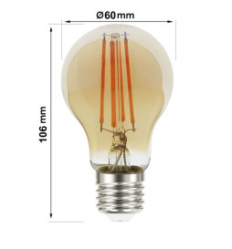 Lâmpada LED Filamento 8W E27 A60