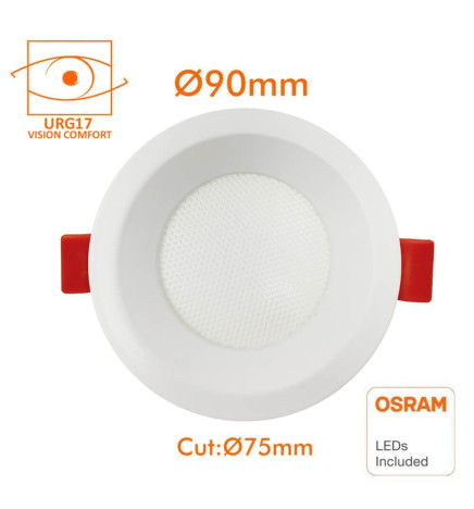 Downlight LED 8W Circular - OSRAM CHIP DURIS E 2835 - CCT - UGR19
