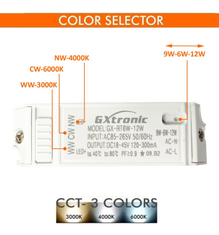 LED Einbauleuchte 10W Rund - OSRAM CHIP DURIS E 2835 - CCT - UGR17
