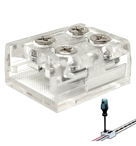 Conector aparafusado para fitas LED SMD  - 10mm - IP20