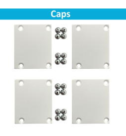 Aluminiumprofil -  Weiß – POTSDAM – UGR 17 Mikroprisma-Diffusor – 2 Meter –Deckenaufbauleuchte + Pendelleuchte