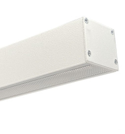 Perfil Aluminio - Blanco - POSTDAM - Difusor Micro Prisma UGR17 -2 Metros - Regleta + Colgante