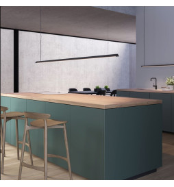 Lampada lineare Sospensione - VIENA NERO - 0.5m - 1m - 1.5m - 2m - IP20