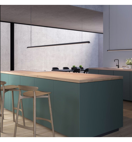 Lampada lineare Sospensione - VIENA NERO - 0.5m - 1m - 1.5m - 2m - IP20