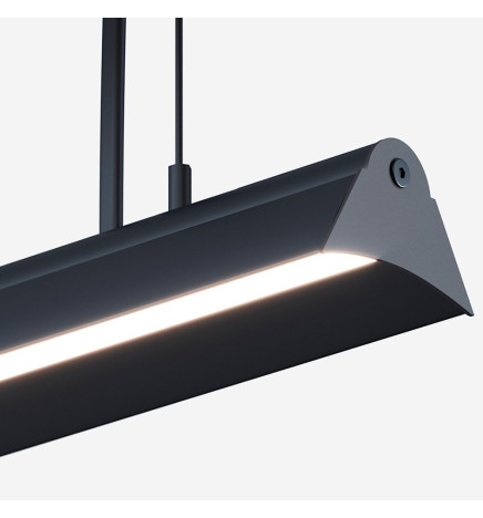 Linjär lampa - hängande - VIENA SVART - 0,5 m - 1 m - 1,5 m - 2 m - IP20