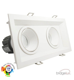 Downlight LED 30W - Ajustável - BRANCO Dobro - CRI+92 - UGR13