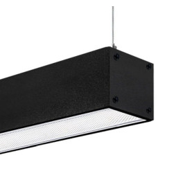 Aluminiumprofil -Svart  - POTSDAM - UGR 17 Micro Prism Diffuser -2 Meter - Utanpåliggande taklampa + taklampa