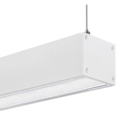 Aluminum Profile- White - POSTDAM - UGR17 Micro Prism Diffuser -2 Meters - Batten + Pendant