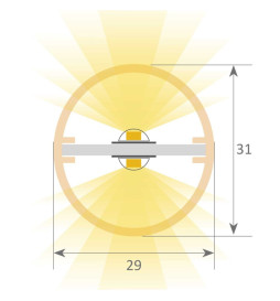 Lampe linéaire Suspension - OSLO DOUBLE - 0,72m - 1,28m - 1,84m - IP20