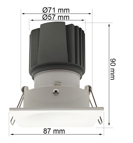 LED Downlight 15W - WEISS - QUADRATISCH - WOLKE - CRI+92 - UGR13